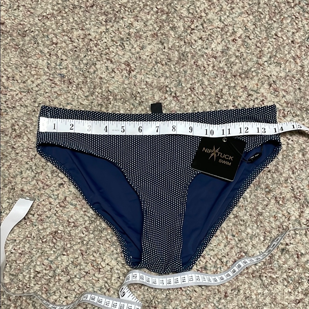 Nip Tuck Swim Women's Blue Bikini Bottom - Picture 5 of 7